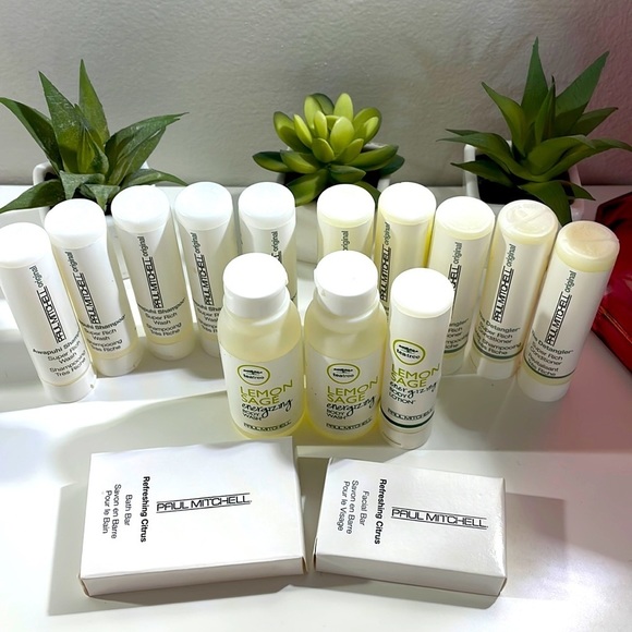 Bundle of travel hotel size Paul Mitchell toiletries 15 pieces shampoo wash soap - Picture 1 of 8